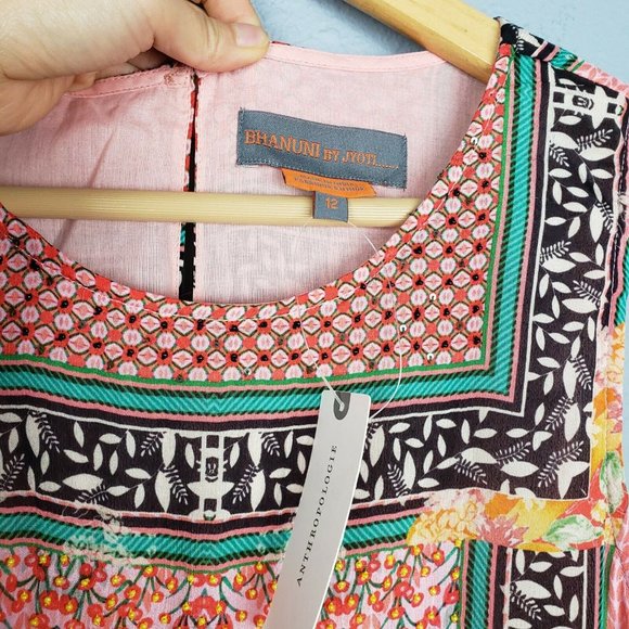 Anthropologie Bhanuni by Jyoti Alessandra Alessandra Maxi Dress Boho Size 12 NWT - Picture 9 of 10